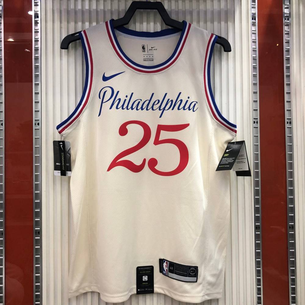 Men's Philadelphia 76ers Ben Simmons #25 White Swingman Jersey - Icon Edition-Pro Kit Vault | Brand New 26/27 Sports Jerseys